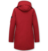 TheBrand Winter Parka Damen Lang mit Kapuze - Rot