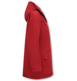 TheBrand Winter Parka Damen Lang mit Kapuze - Rot