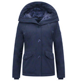 TheBrand Winterjacke Blau Damen Kurz mit Kapuze