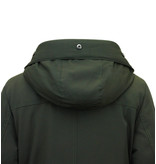 Gentile Bellini Damen Lange Winterjacke mit Kapuzen Grün