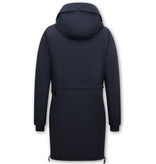 Gentile Bellini Lange Dicke Winterjacke Damen mit Kapuzen -  Blau Gentile Bellini Lange Dicke Winterjacke Damen mit Kapuzen -  Blau