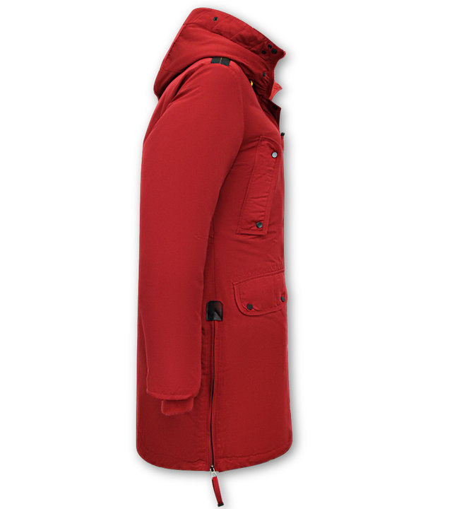 Gentile Bellini Warme Lange Winterjacken Damen - Rot