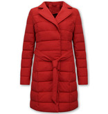 Gentile Bellini Lange Puffer Jacke Damen - Rot