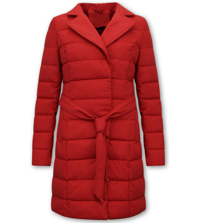 Gentile Bellini Lange Puffer Jacke Damen - Rot