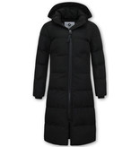 Matogla Winterjacke Lang Damen mit Kapuzen -  Schwarz