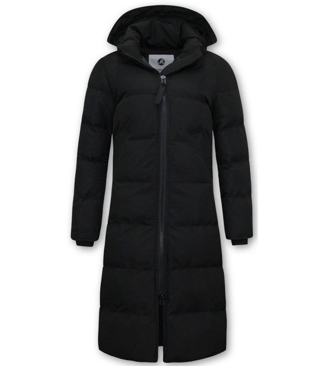 Matogla Winterjacke Lang Damen mit Kapuzen -  Schwarz