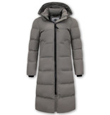 Matogla Winterjacke Damen Langn mit Kapuzen - Grau