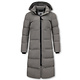 Winterjacke Damen Langn mit Kapuzen - Grau