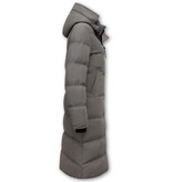 Matogla Winterjacke Damen Langn mit Kapuzen - Grau