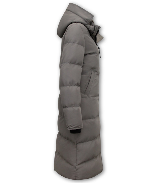 Matogla Winterjacke Damen Langn mit Kapuzen - Grau