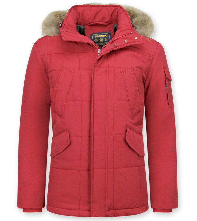 Beluomo Maßgeschneiderte Winterjacke Herren - 5192 - Rot