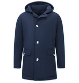 Enos Winterjacke Herren Blau mit Kapuze