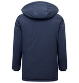 Enos Winterjacke Herren Blau mit Kapuze