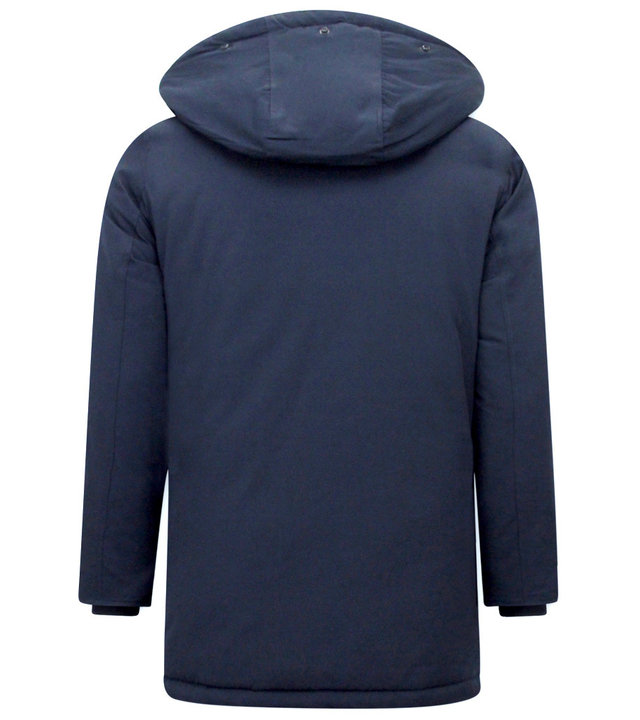 Enos Winterjacke Herren Blau mit Kapuze