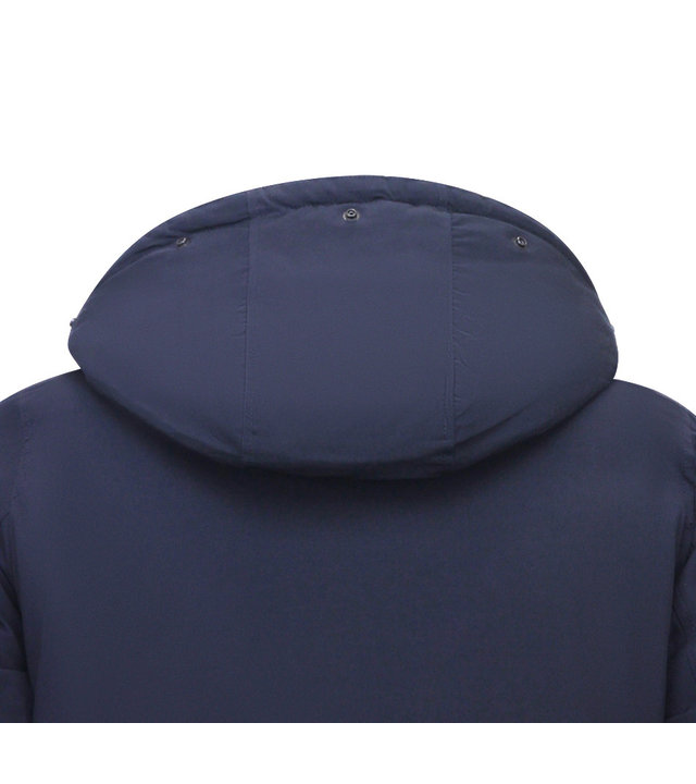 Enos Winterjacke Herren Blau mit Kapuze