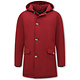 Langer Winterparka Herren mit Kapuzen - Rot