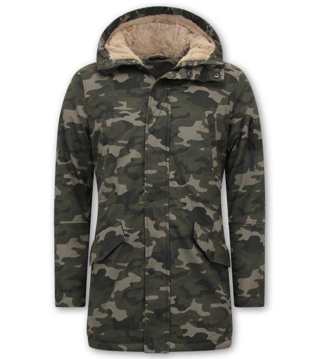 Enos Camouflage Winterjacke Herren Lang