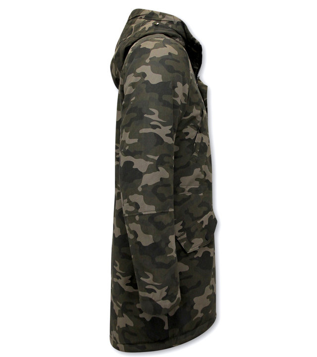 Enos Camouflage Winterjacke Herren Lang