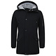 Herren Winterjacke Schwarz Lang