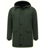 Enos Lange Winter Jacke Herren Grün Enos Lange Winter Jacke Herren Grün