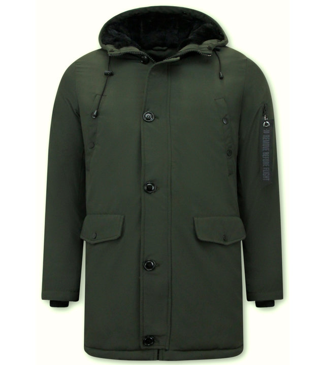 Enos Lange Winter Jacke Herren Grün