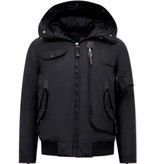 Just Key Kurze Winterjacke Herren - Schwarz