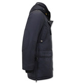 Just Key Winterjacke Herren Warm Gefüttert - Blau