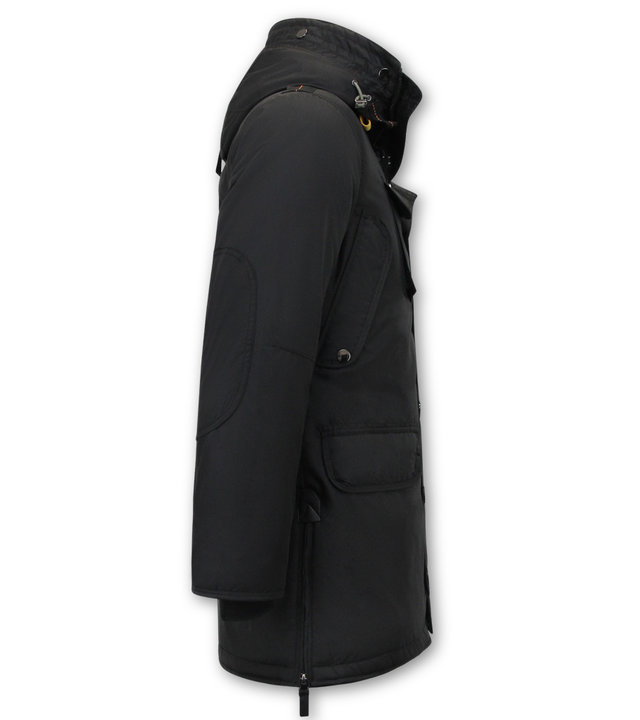 Just Key Winterjacke Schwarz Herren Parka