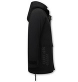 Enos Schwarze Lange Winter Jacke Herren Enos Schwarze Lange Winter Jacke Herren