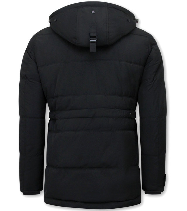 Enos Herren Jacke Lang Winter - Schwarz