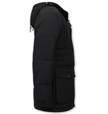 Enos Herren Jacke Lang Winter - Schwarz