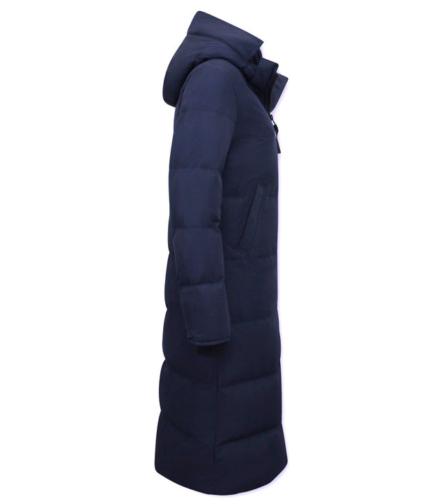 Matogla Lang Geschnittene Steppjacke Damen - 8606 - Blau