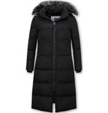 Matogla Winterparka Damen Mit Fell - 8606Z - Schwarz