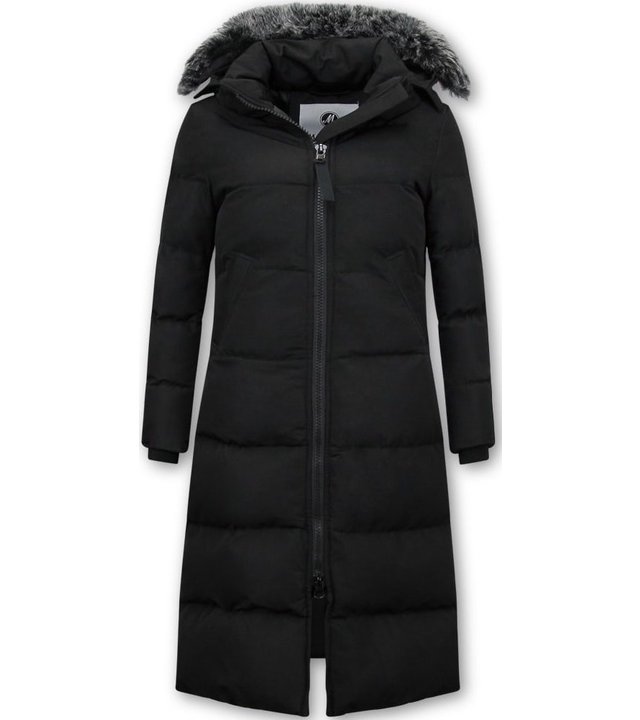 Matogla Winterparka Damen Mit Fell - 8606Z - Schwarz