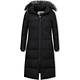 Winterparka Damen Mit Fell - 8606Z - Schwarz