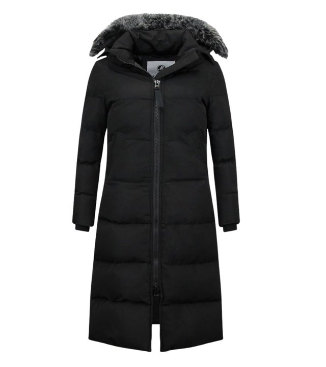 Matogla Winterparka Damen Mit Fell - 8606Z - Schwarz