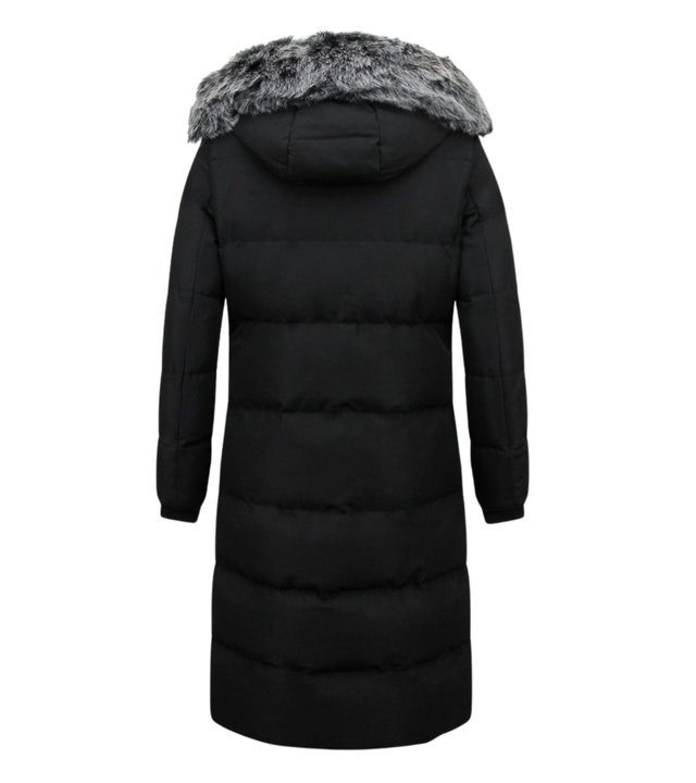 Matogla Winterparka Damen Mit Fell - 8606Z - Schwarz