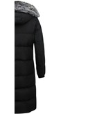 Matogla Winterparka Damen Mit Fell - 8606Z - Schwarz