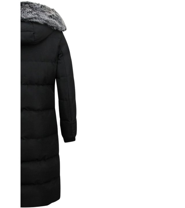 Matogla Winterparka Damen Mit Fell - 8606Z - Schwarz