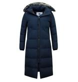 Matogla Winterparka Damen Mit Fell - 8606B - Blau