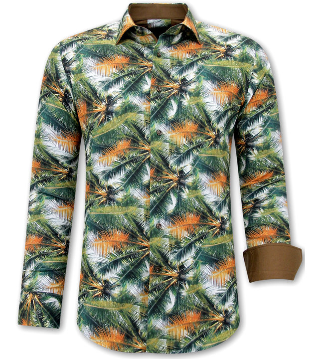 Gentile Bellini Tropical Print Herren bluse - 3114 - Grun