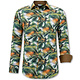 Tropical Print Herren bluse - 3114 - Grun