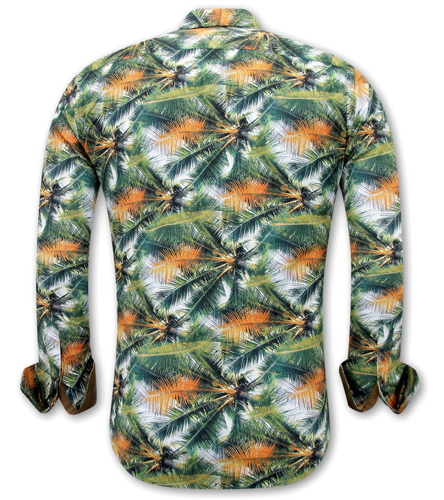 Gentile Bellini Tropical Print Herren bluse - 3114 - Grun