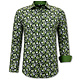 Herren Blumenhemd - 3115 - Grun
