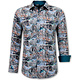 Malerei Kunst Hemden Slim Fit - 3117 - Grün