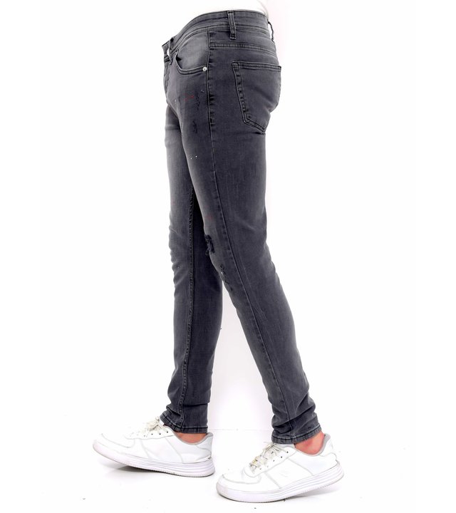 True Rise Slim Fit Destroyed jeans Herren slim - DC-054 - Grau