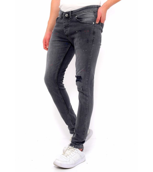 True Rise Slim Fit Destroyed jeans Herren slim - DC-054 - Grau