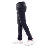 True Rise Destroyed Jeans Herren Slim Fit Strech -DC-051- Schwarz