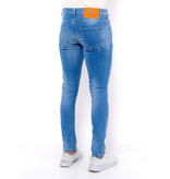 True Rise Slim Fit Herren Jeans Zerrissen - DC-038 - Blau