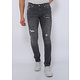 Jeans Slim Fit  Mit Farbspritzern - DC-041 - Grau